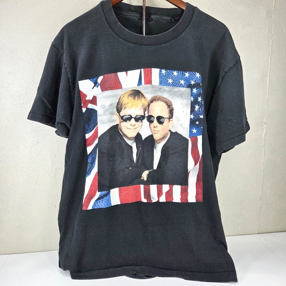 Vintage 90s Elton John Billy Joel Face to Face 1994 Tour Shirt Sz XL